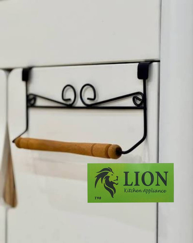 آویز حوله و دستمال کابینتی لیون مدل چوبی